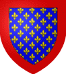 D'azur semé de fleurs de lys d'or à la bordure de gueules